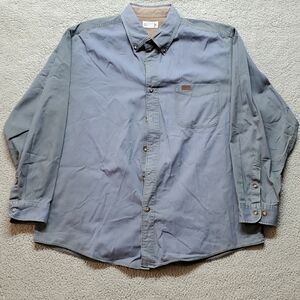 Carhartt worn rugged and durable Men's Tan Cotton Shirt Size XL